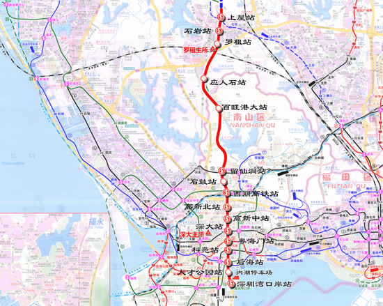 ▲地铁13号线示意图（站名以实际建成为准）