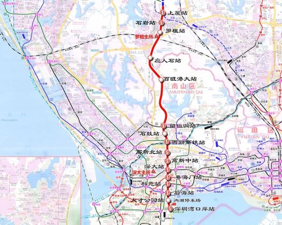 深圳地铁13号线。图源：深圳轨道交通（以实际建成为准）