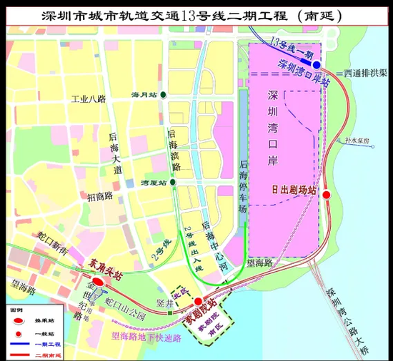  13号线二期（南延）线路示意图（站名以实际建成为准）