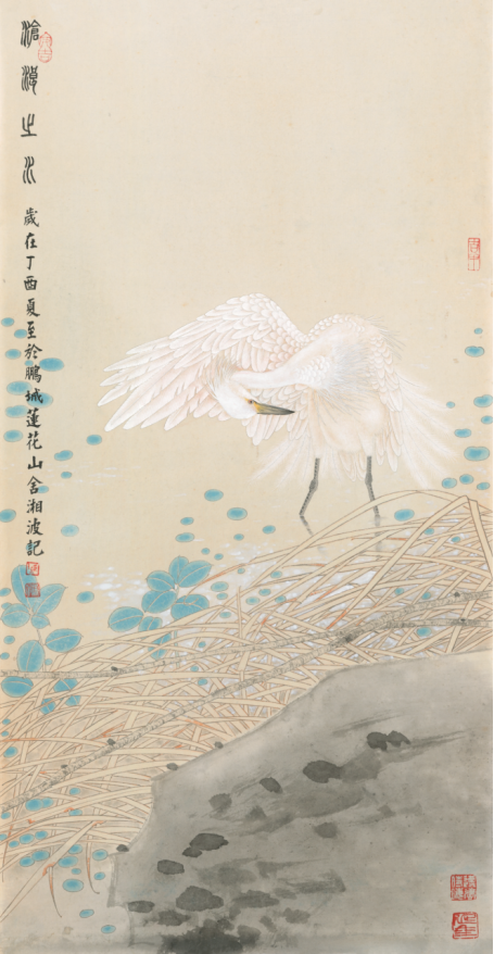 陈湘波《沧浪之水》89cm×46cm 纸本设色 2023年